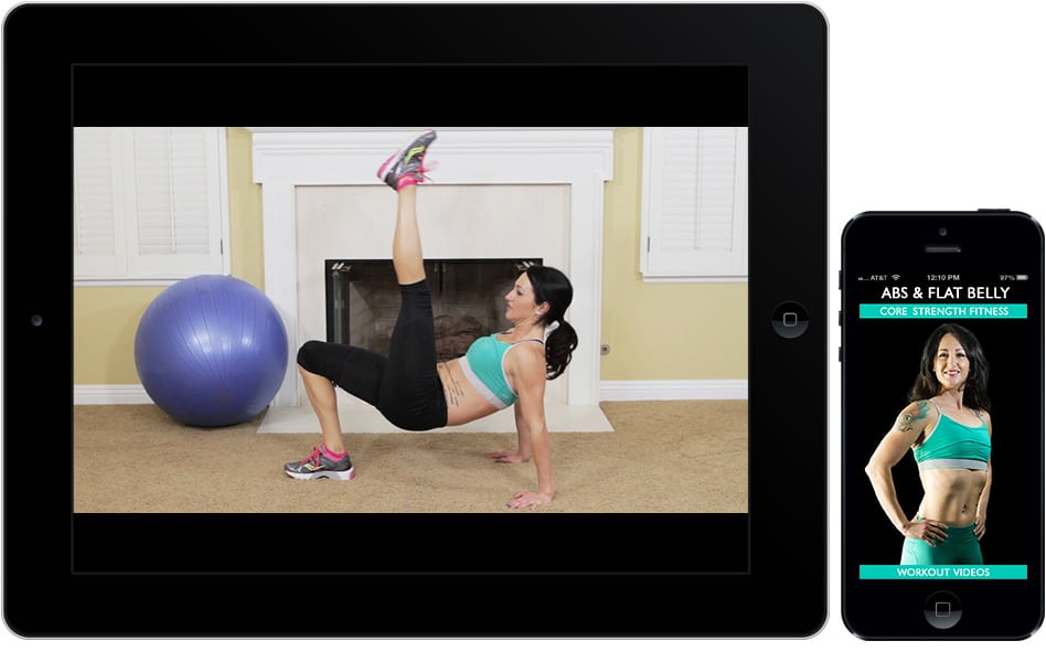 Specialized exercise app for training the abs and core.