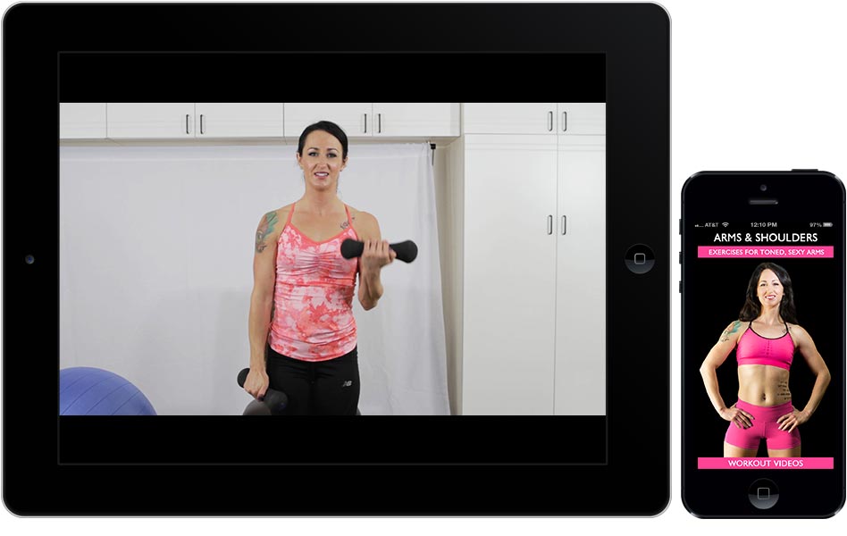 Specialized exercise app for training the arms and shoulders.