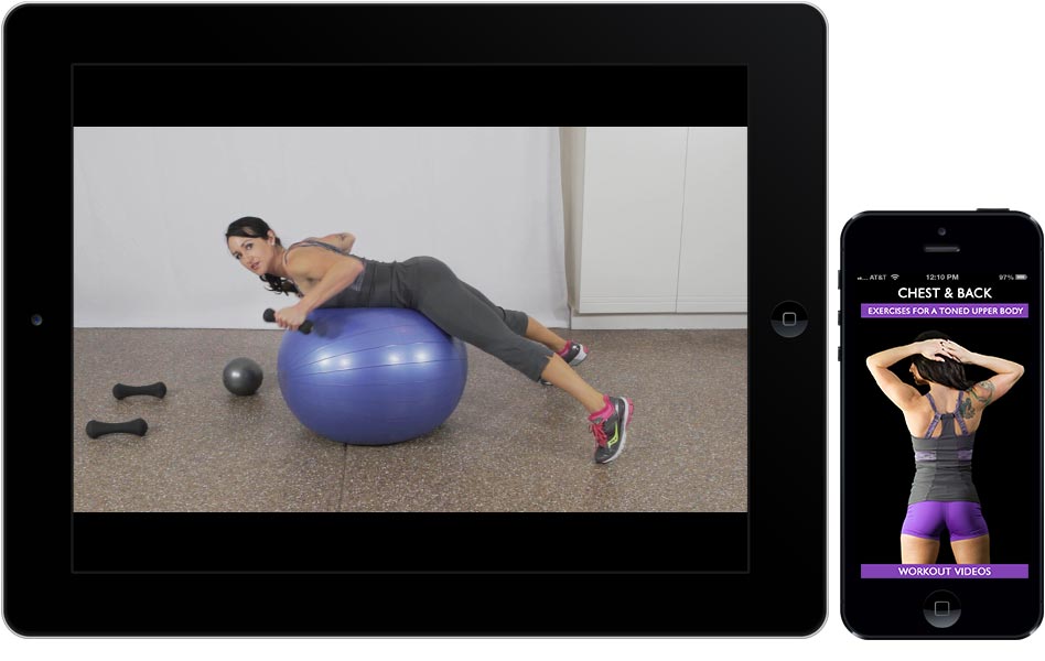 Specialized exercise app for training the chest and back.