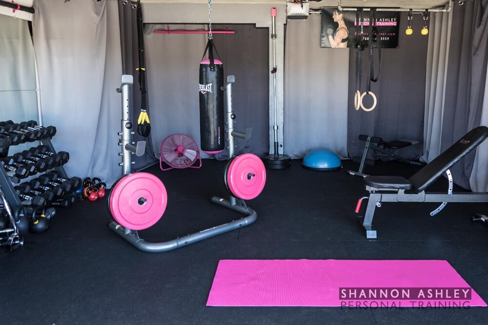 Private fitness studio. Shannon Ashley Personal Training, Encinitas.